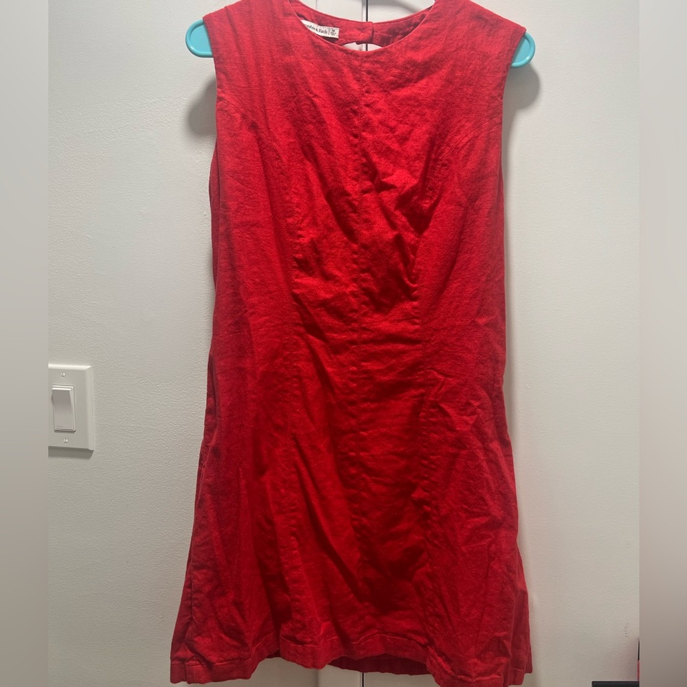 Medium size abercrombie linen midi dress !!!